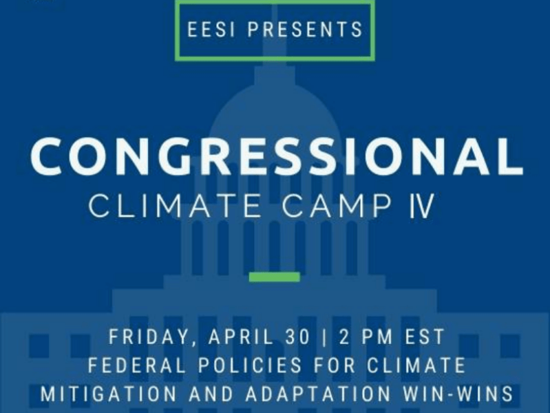 Congressional Climate Camp: Federal Policies for Climate Mitigation and Adaptation Win-Wins